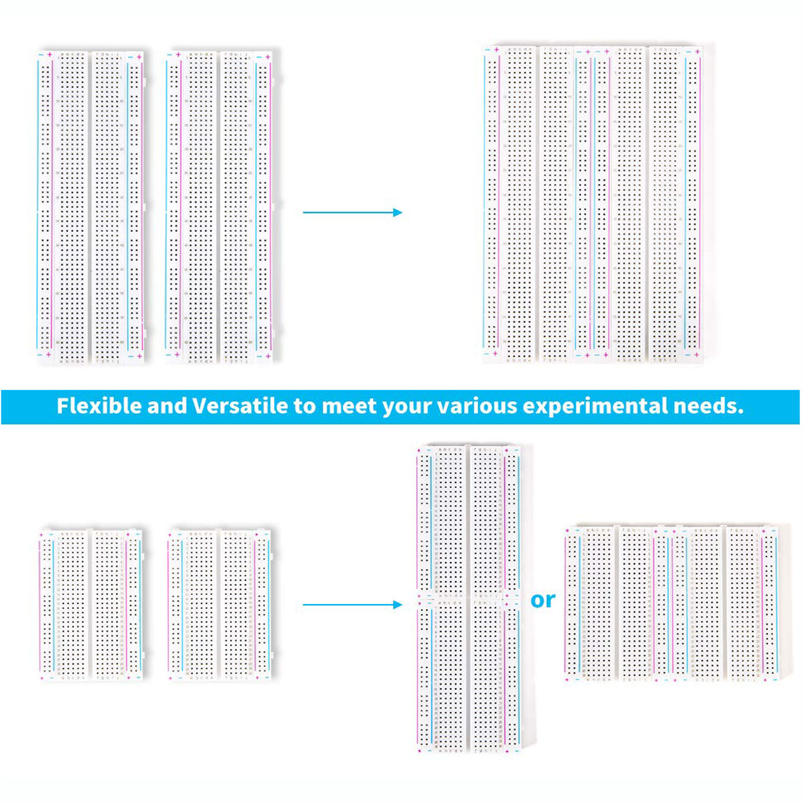 4pcs 400/830 Points Breadboard - Breadboard 400 Point ulasan dan harga