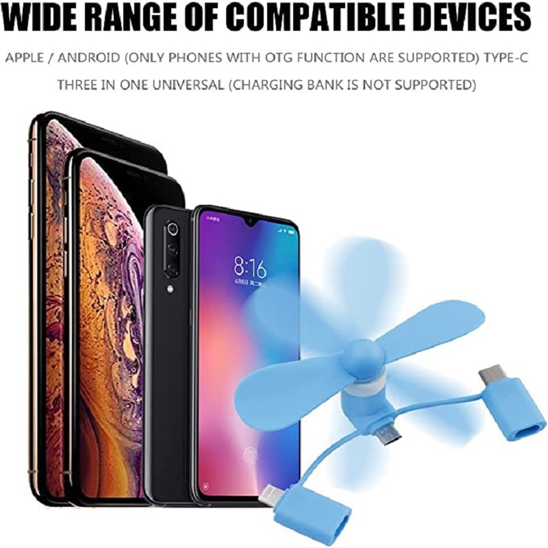 3 in 1 USB Powered Phone Fan f - Micro Usb Cable ulasan dan harga