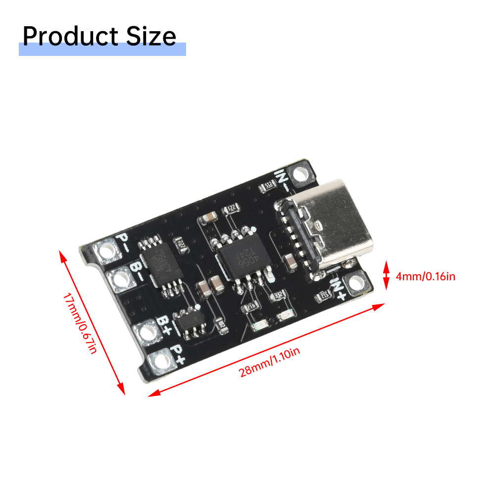 5pcs Type C DC 4-8V TP4056 Li- - Li Ion Charger Module ulasan dan harga