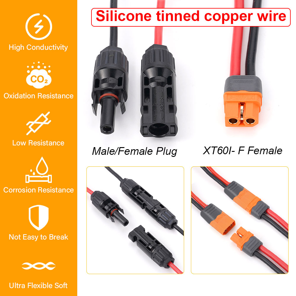 1/2/3M Solar Connector to XT60 - Ipex Connector ulasan dan harga