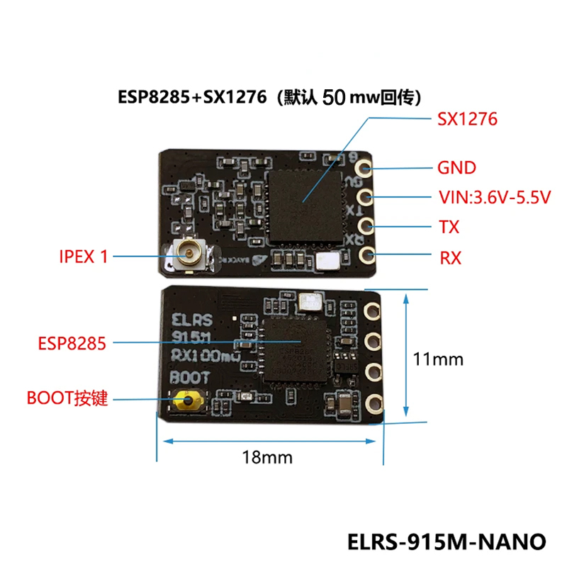 BAYCK ELRS 900MHz 915MHz NANO  - Ipex Connector ulasan dan harga