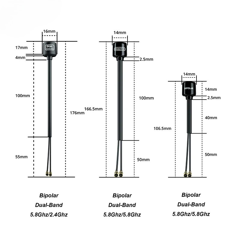 Flywoo Bipolar Dual-Band 5.8Gh - Antenna 2.4Ghz ulasan dan harga