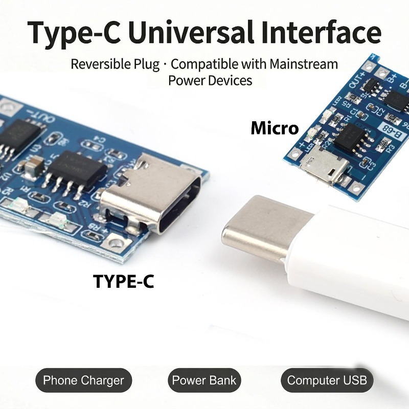 5V 3A Micro/Type-c/Mini 18650  - Li Ion Charger Module ulasan dan harga