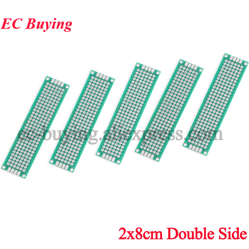 5pcs 2x8cm Double Side Prototy - Pcb Prototyping Board ulasan dan harga