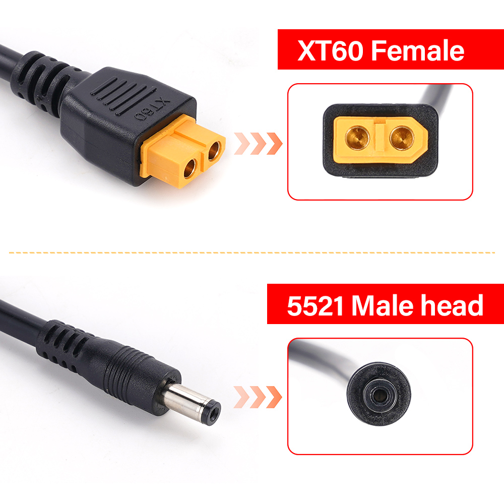 XT60 Female Connector To DC552 - Ipex Connector ulasan dan harga