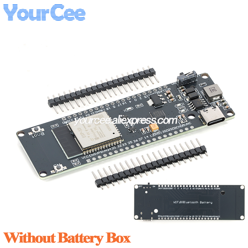 ESP32 Development Board with W - Esp32 Battery Holder Lipo ulasan dan harga