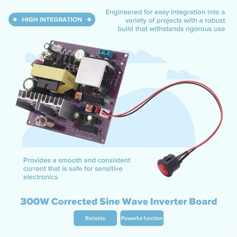 300W Corrected Sine Wave Inver - Boost Converter ulasan dan harga