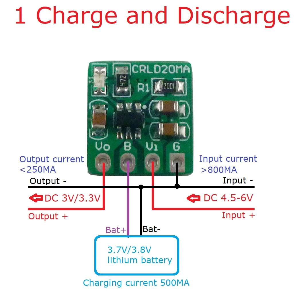 5X CRLD20MA Mini 2 in 1 3.7V 3 - Li Ion Charger Module ulasan dan harga