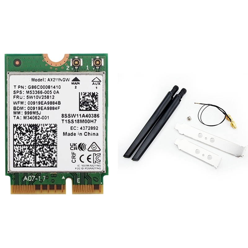 AX211NGW+Dual Antenna WiFi 6E  - Antenna 2.4Ghz ulasan dan harga