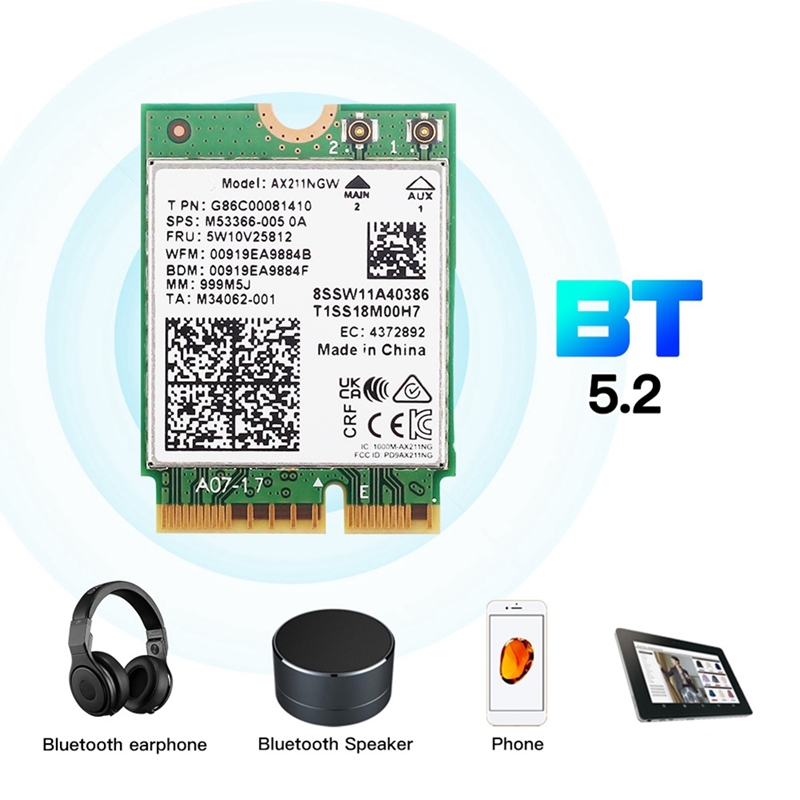 AX211NGW+Dual Antenna WiFi 6E  - Antenna 2.4Ghz ulasan dan harga