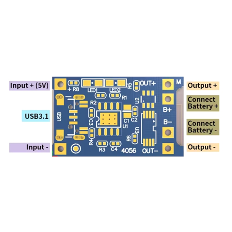 1-100PCS Type-c USB 5V 1A 1865 - Tp4056 Module ulasan dan harga