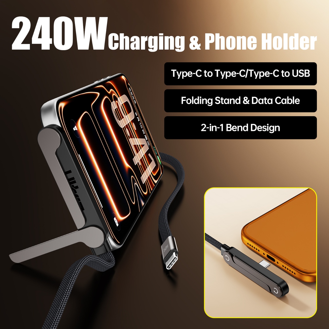 240W PD Fast Charging Type C t - Usb C Cable ulasan dan harga